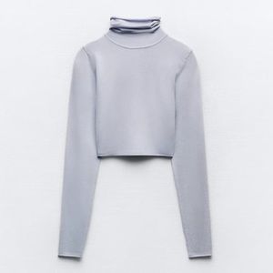 NWT Zara Crop turtleneck long sleeve